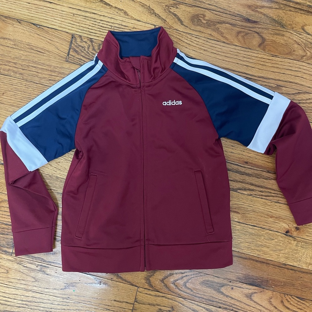 Adidas Kids' Maroon and Navy Jacket